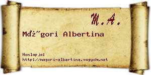 Mágori Albertina névjegykártya